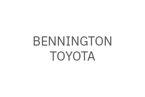 A black and white photo of the words bennington toyota.